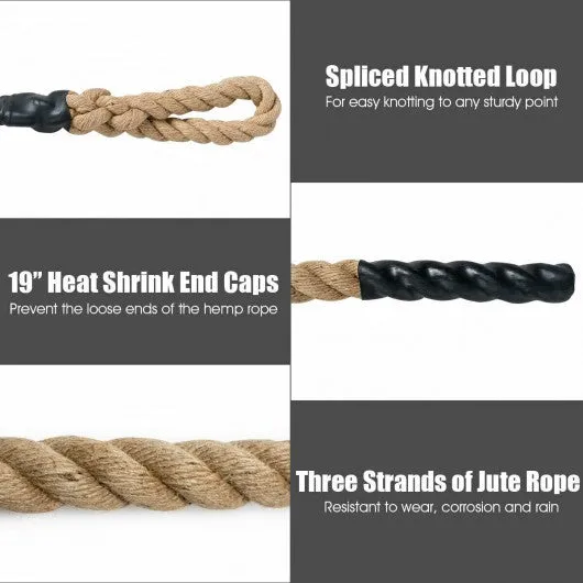 1.5 inch Gym Fitness Training Grips Strength Climbing Rope-10'