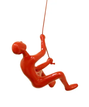 Climbing Man Home Decor Classic Wall-Art Sculpture - RED