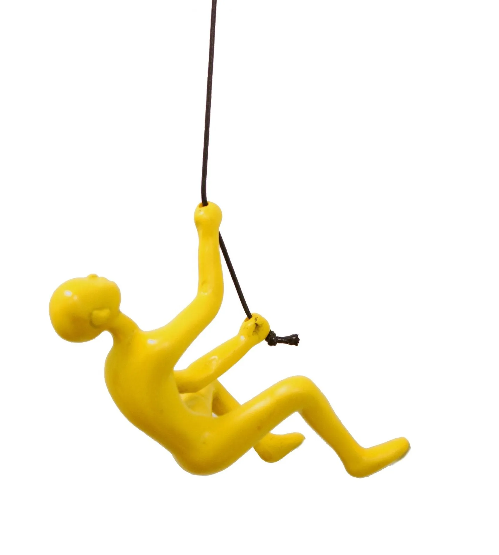 Climbing Man Home Decor Classic Wall-Art Sculpture - YELLOW