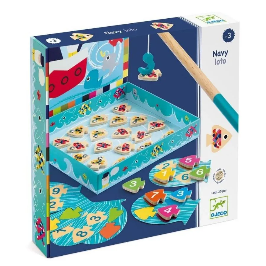 Djeco - Navy Loto Magnetic Fishing Game