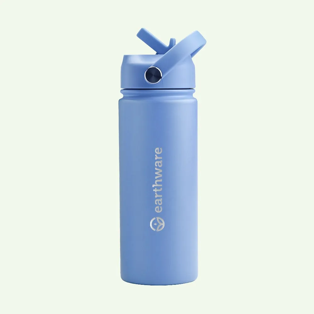 Earthware Earth Bottle Premium Insulated Water Bottle with 2 x Caps (550ml)