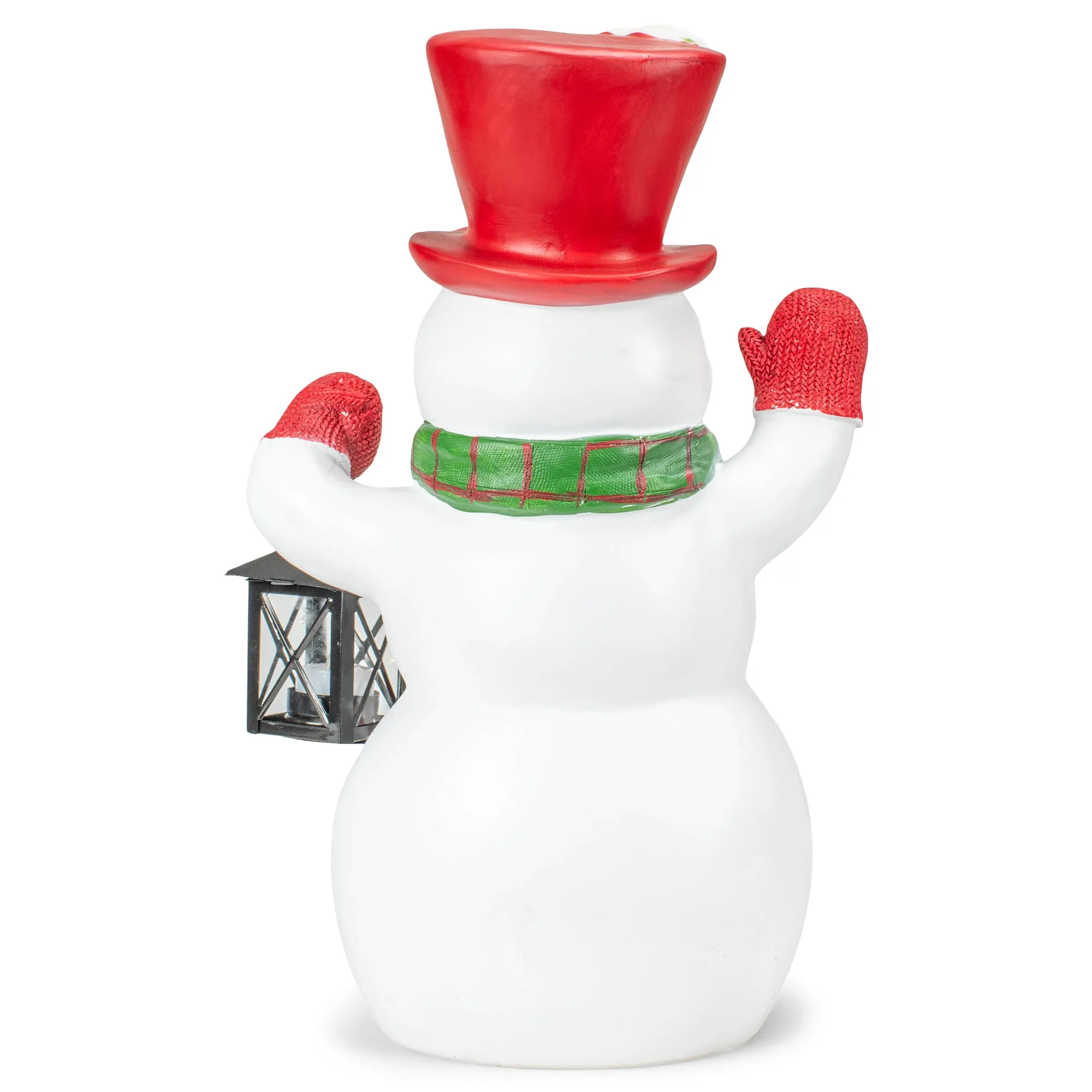 Elanze Designs Joy Snowman 17 inch Resin LED Christmas Door Greeter Figurine