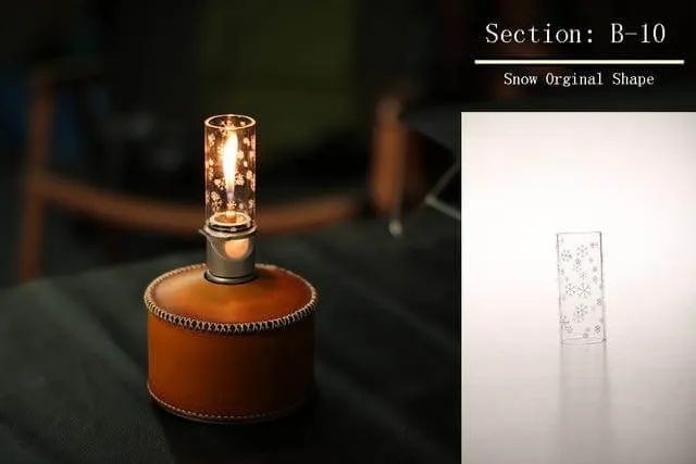 Gas Lantern Glass Outdoor Camping Lamp