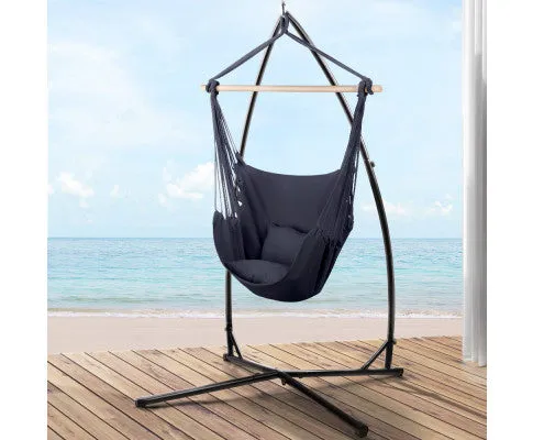 Hanging Hammock Chair With Steel Hammock Chair Stand