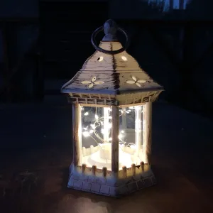 Hexagon Lantern with Fairy Lights