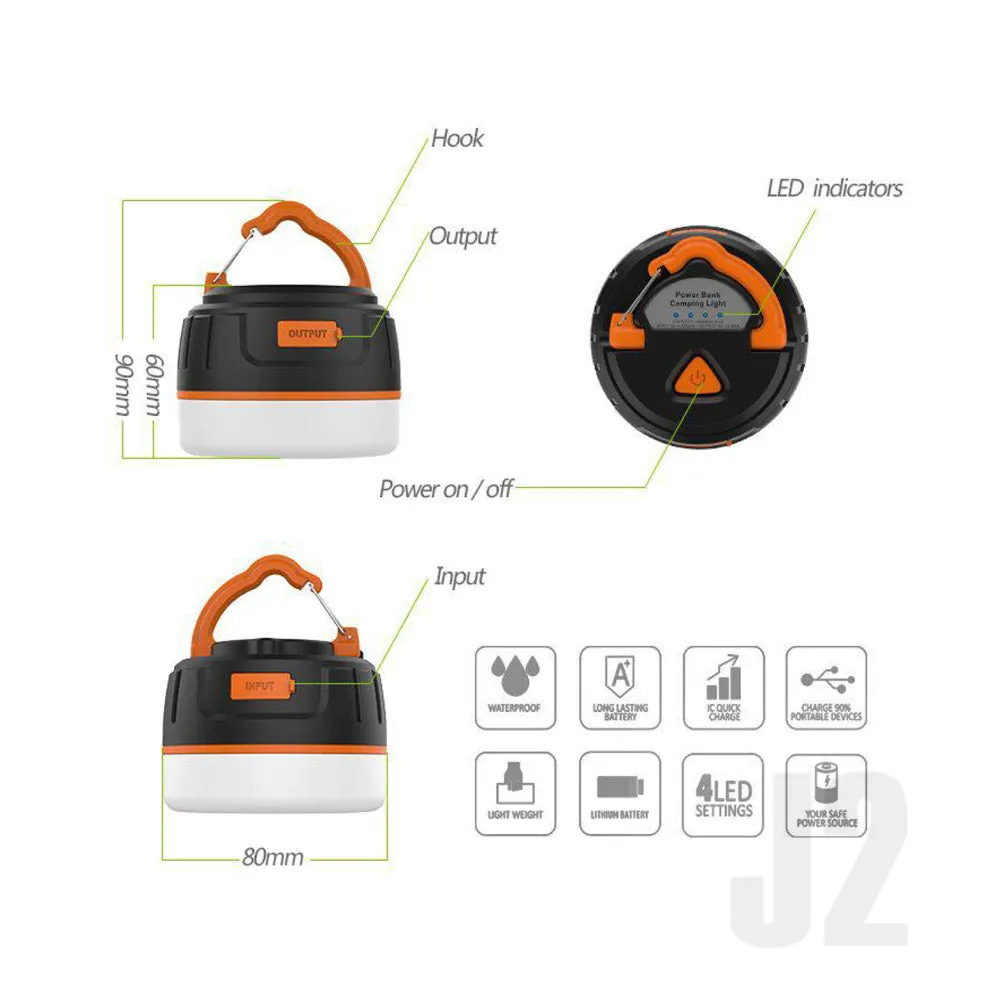 J2CL18R Camping Lantern Power Bank