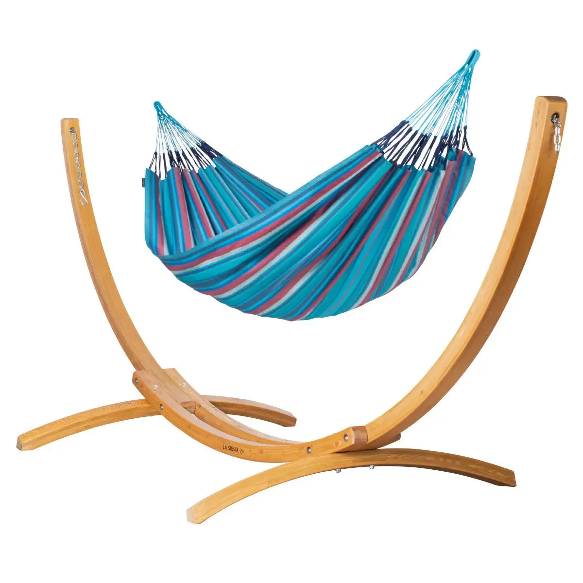 LA SIESTA Brisa Kingsize Classic Swing Hammock with Wooden Stand (W 180 cm)