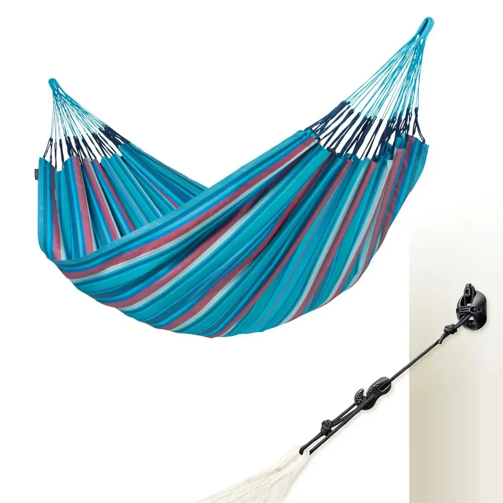 LA SIESTA Brisa Kingsize Classic Swing Hammock with Wooden Stand (W 180 cm)