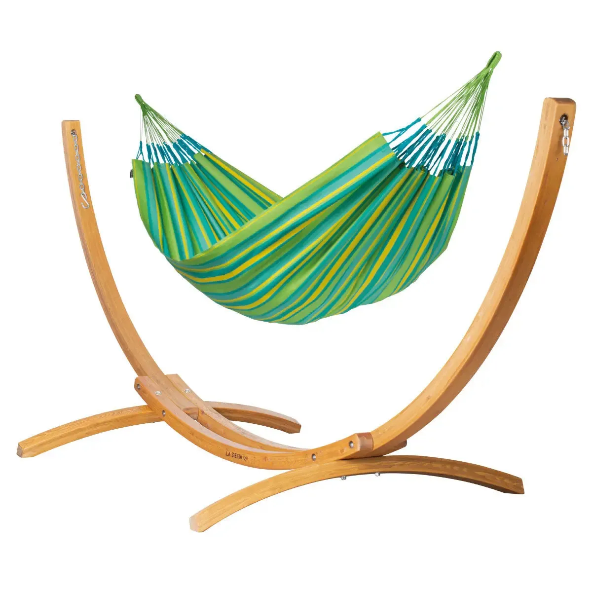 LA SIESTA Brisa Kingsize Classic Swing Hammock with Wooden Stand (W 180 cm)