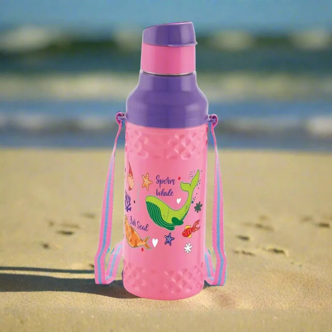 Liza Baby Boss Pink Steel Insulated Water Bottle 480ml - Leakproof & Insulated Bottle For School