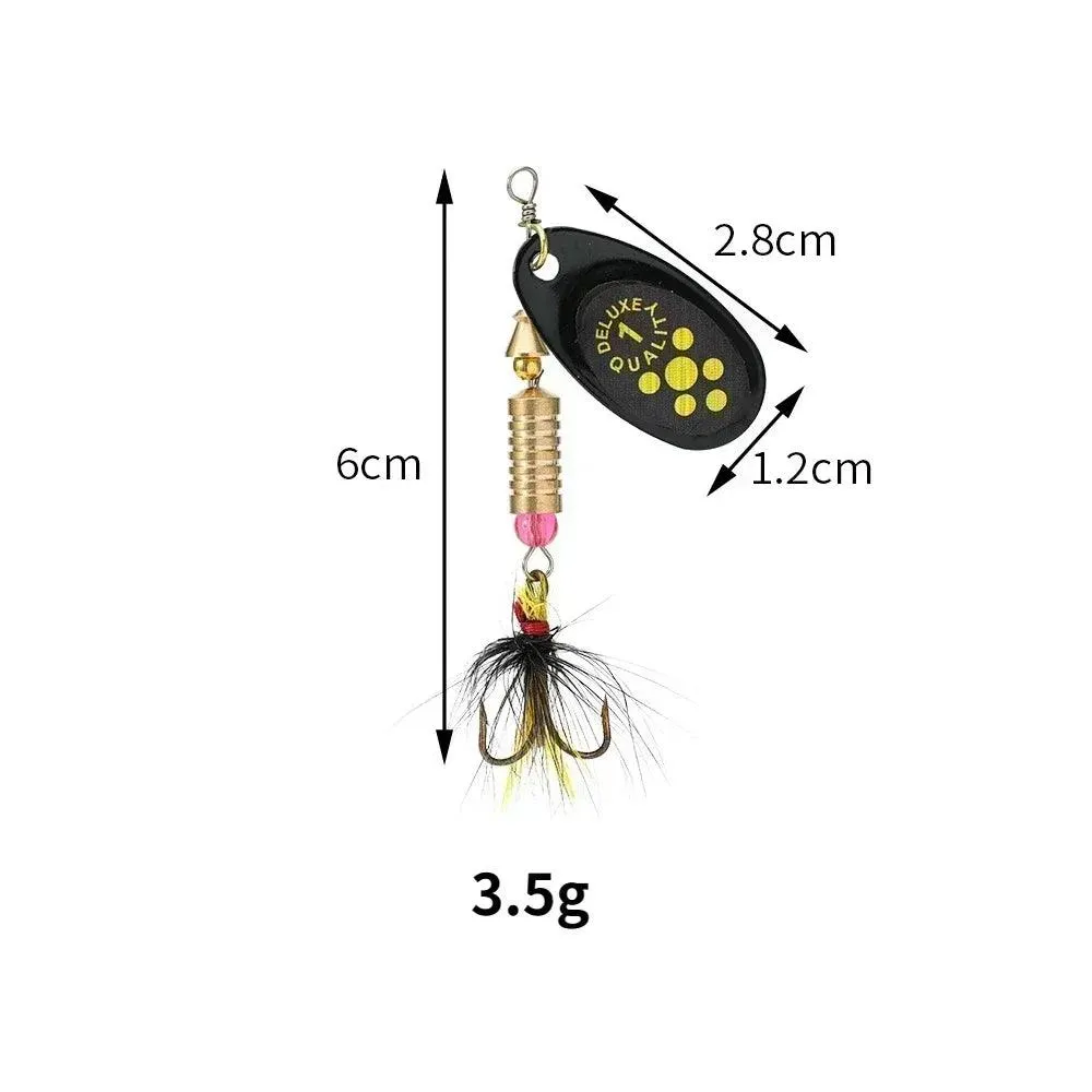 Luzhazer Rotating Spinnerbait With Feather Hooks 3.5g/4.5g/7g/9g/12g