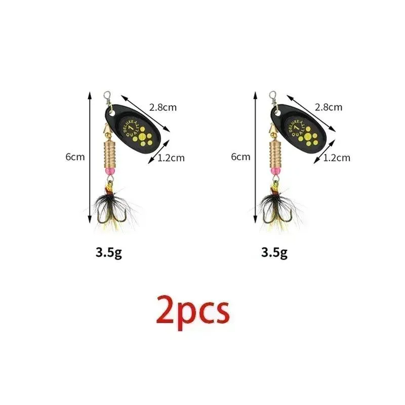 Luzhazer Rotating Spinnerbait With Feather Hooks 3.5g/4.5g/7g/9g/12g