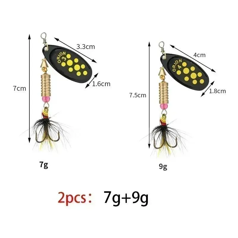 Luzhazer Rotating Spinnerbait With Feather Hooks 3.5g/4.5g/7g/9g/12g