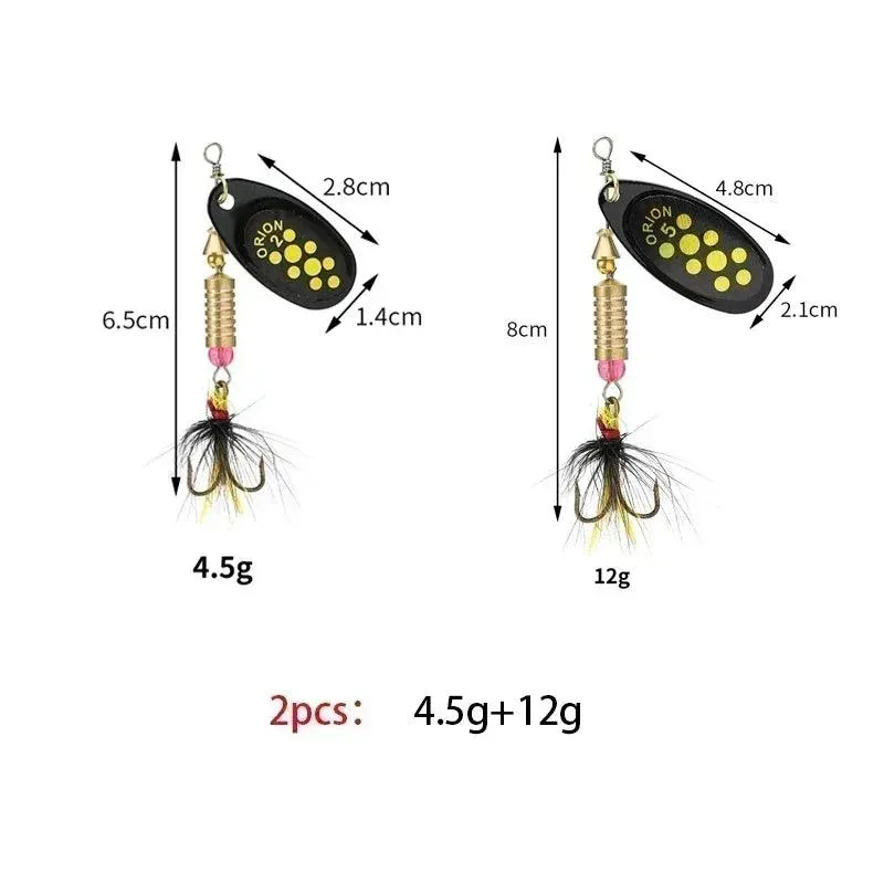 Luzhazer Rotating Spinnerbait With Feather Hooks 3.5g/4.5g/7g/9g/12g