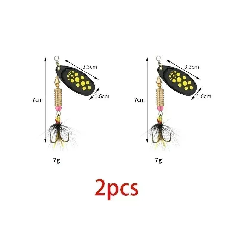 Luzhazer Rotating Spinnerbait With Feather Hooks 3.5g/4.5g/7g/9g/12g