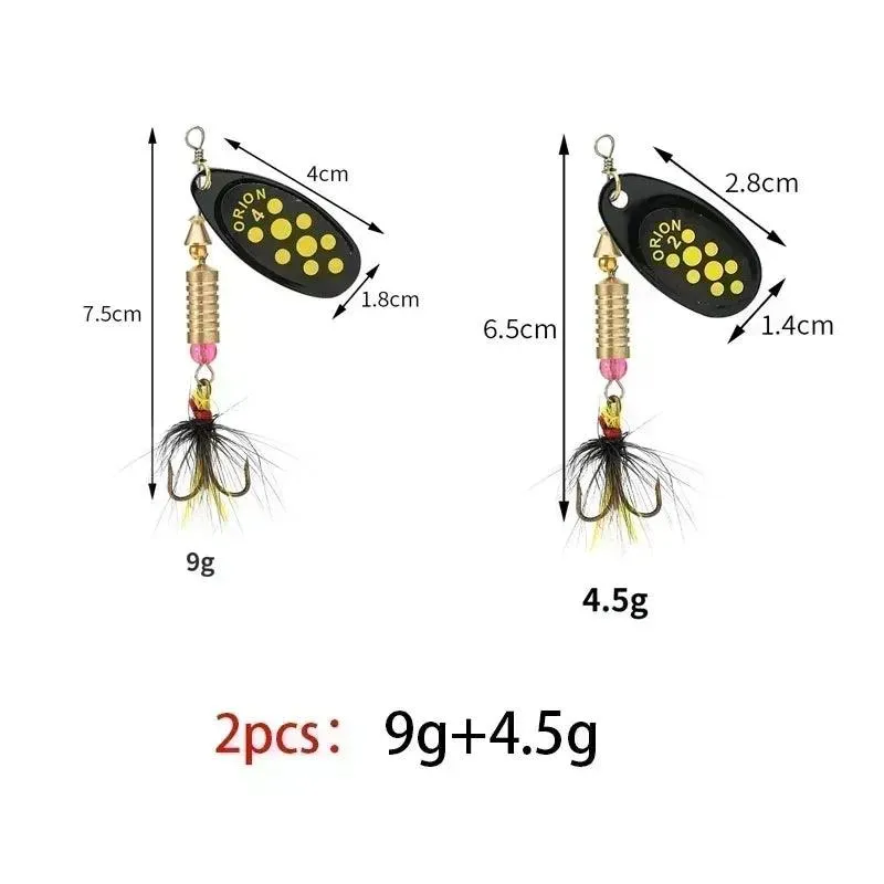 Luzhazer Rotating Spinnerbait With Feather Hooks 3.5g/4.5g/7g/9g/12g