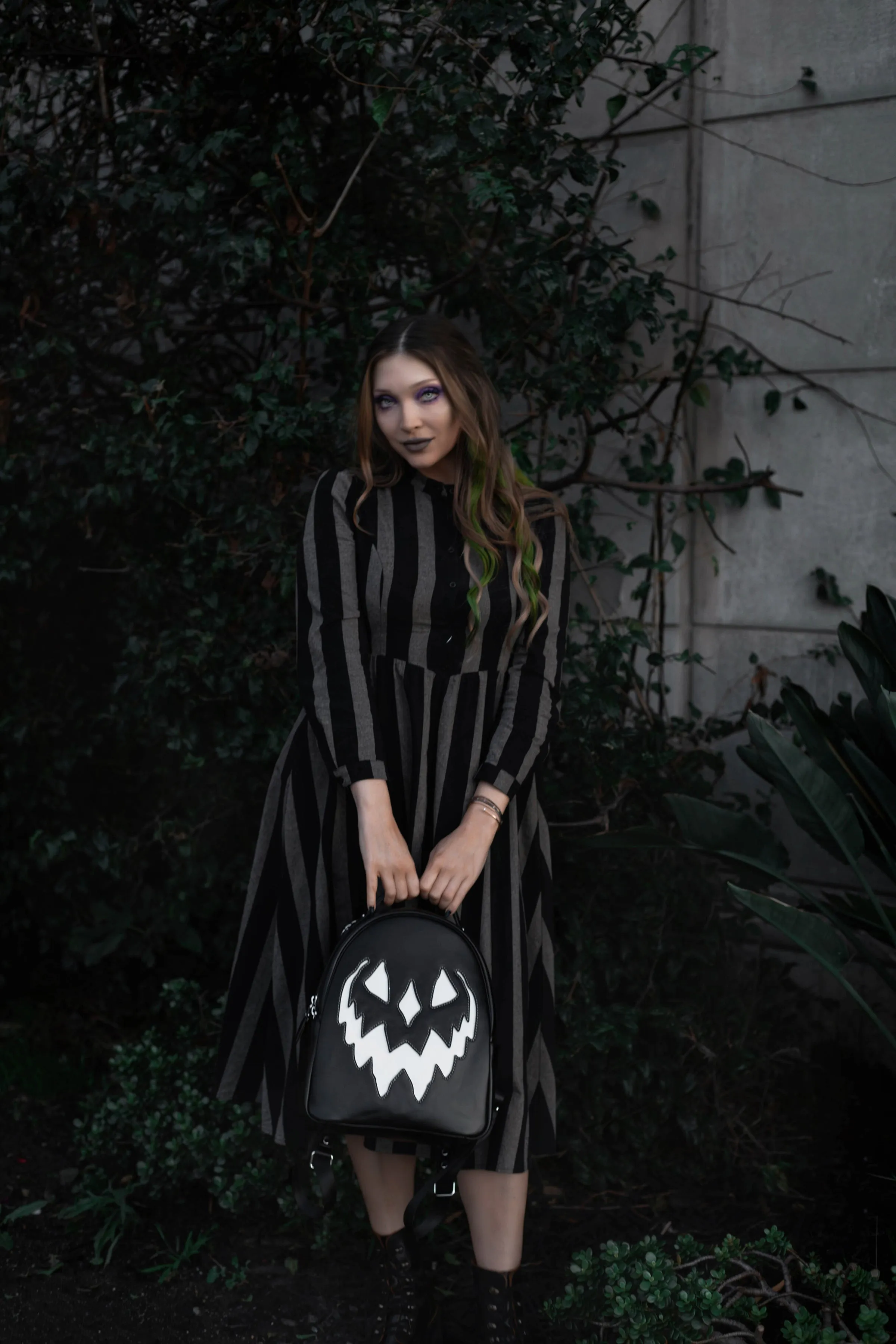 Monochrome Haunted Hallows Backpack