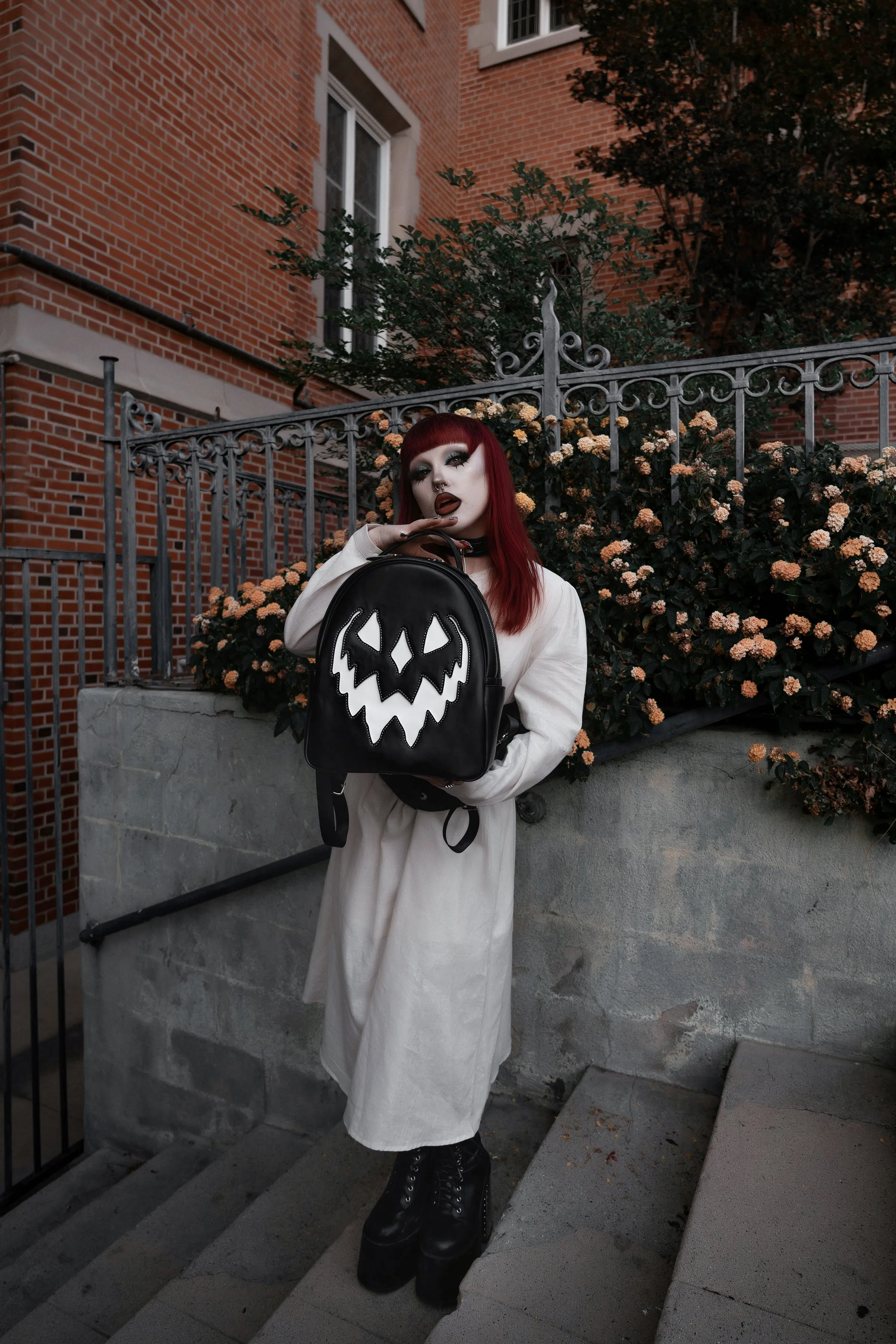 Monochrome Haunted Hallows Backpack