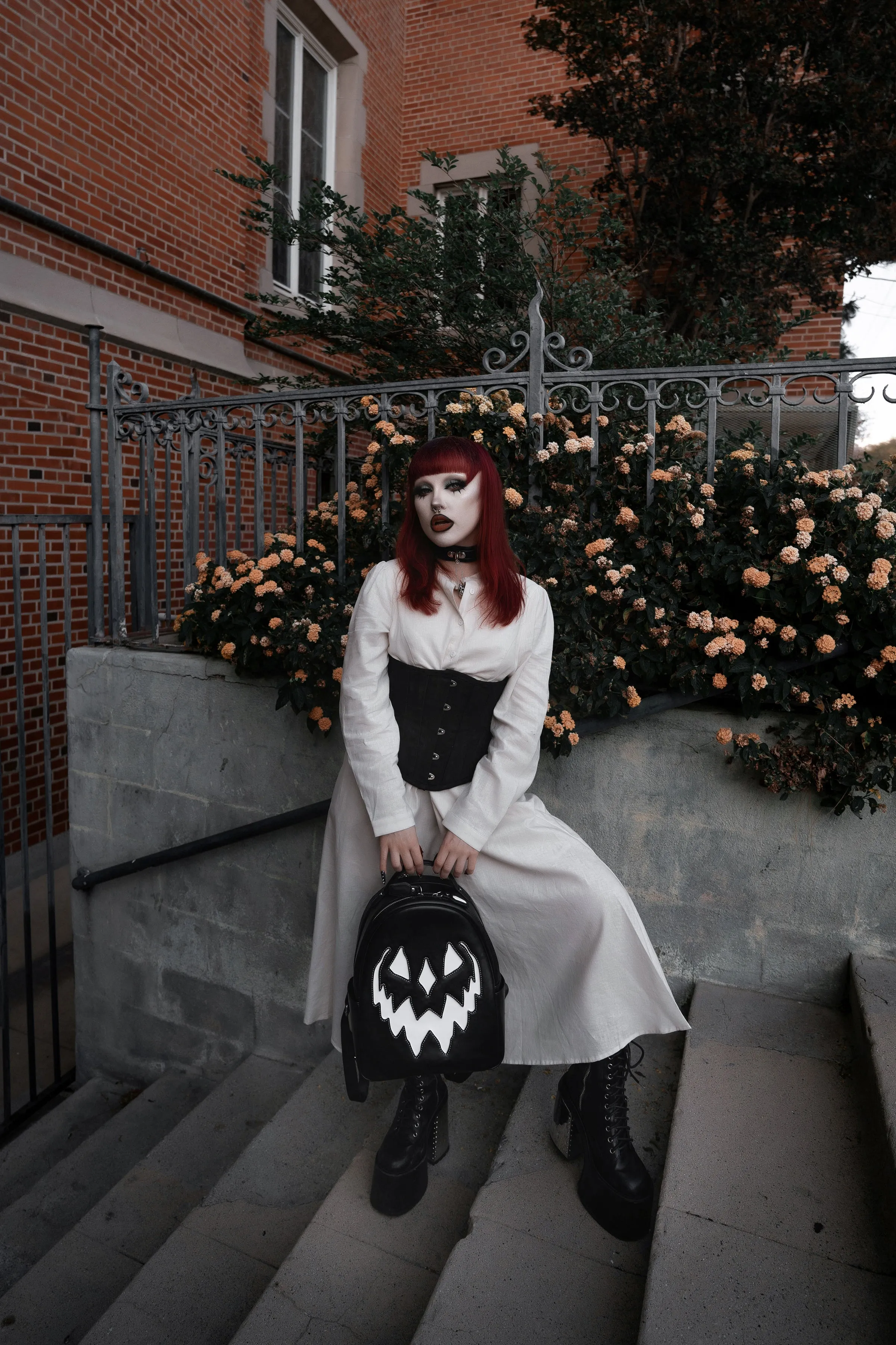 Monochrome Haunted Hallows Backpack