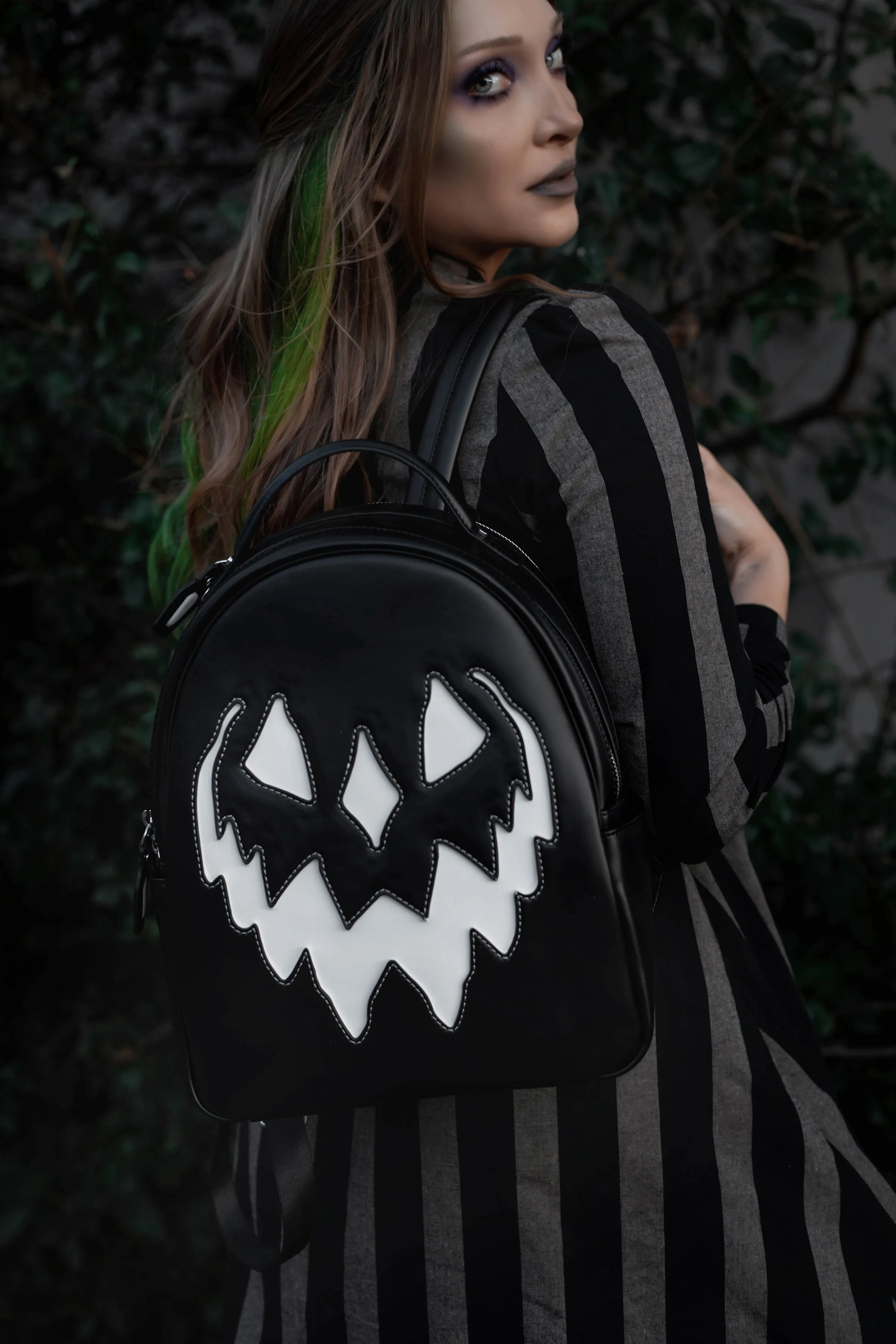 Monochrome Haunted Hallows Backpack