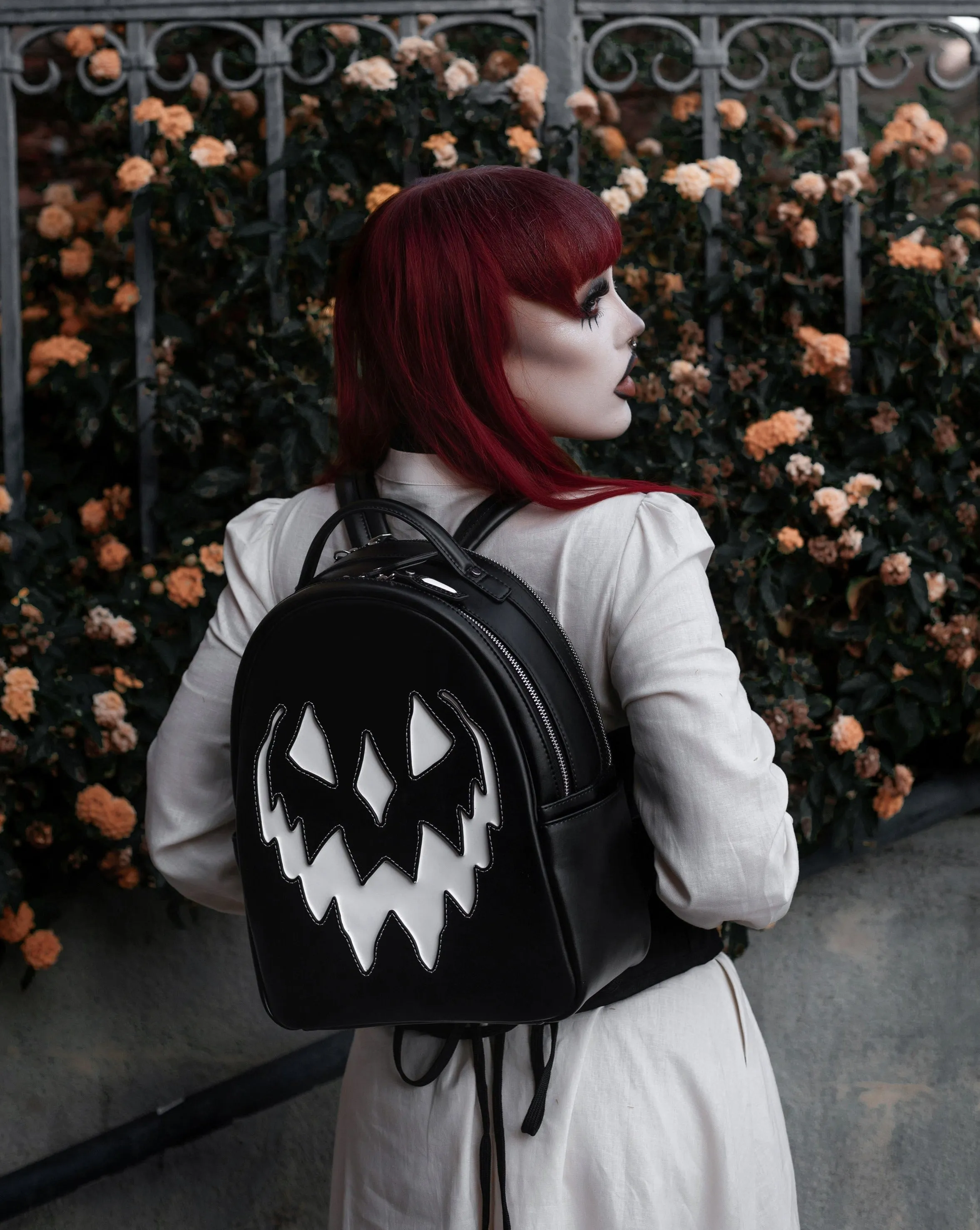 Monochrome Haunted Hallows Backpack