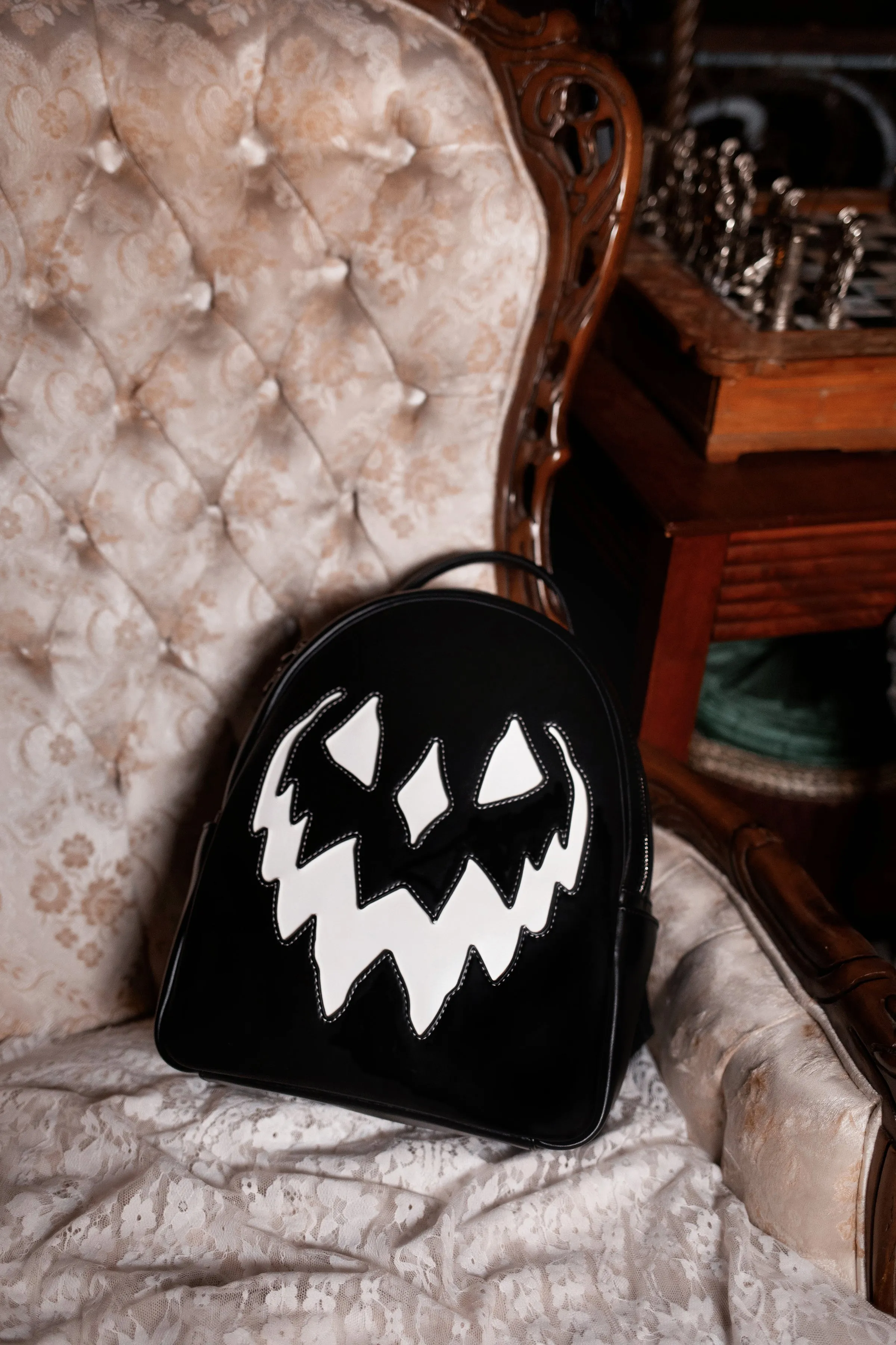 Monochrome Haunted Hallows Backpack