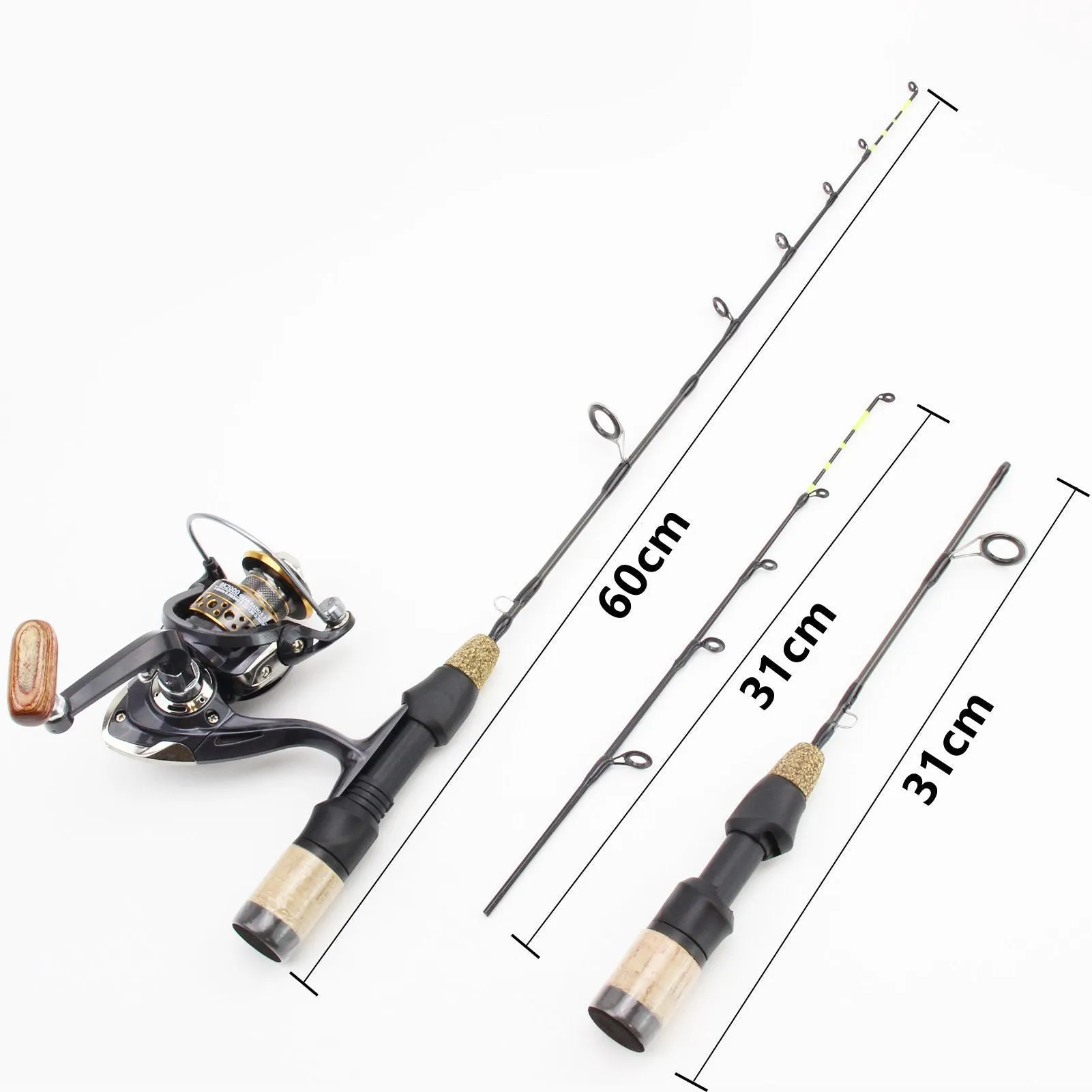 NFH X-ICE 2-Sections Ice Fishing Spinning Rod 60 cm (23.6 inches)