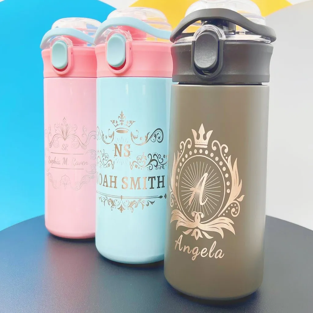 Personalized Tumbler for Kids, Laser Engraved Custom Name Tumblers