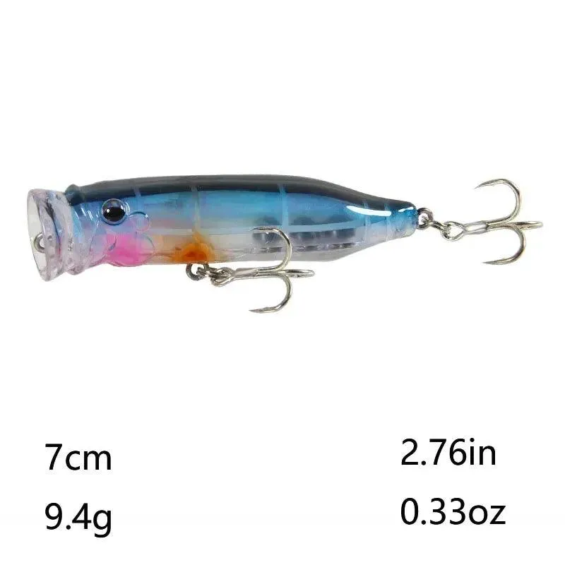 Popper Fishing Lure: Topwater Action for Freshwater and Saltwater Fish (Single Lure)