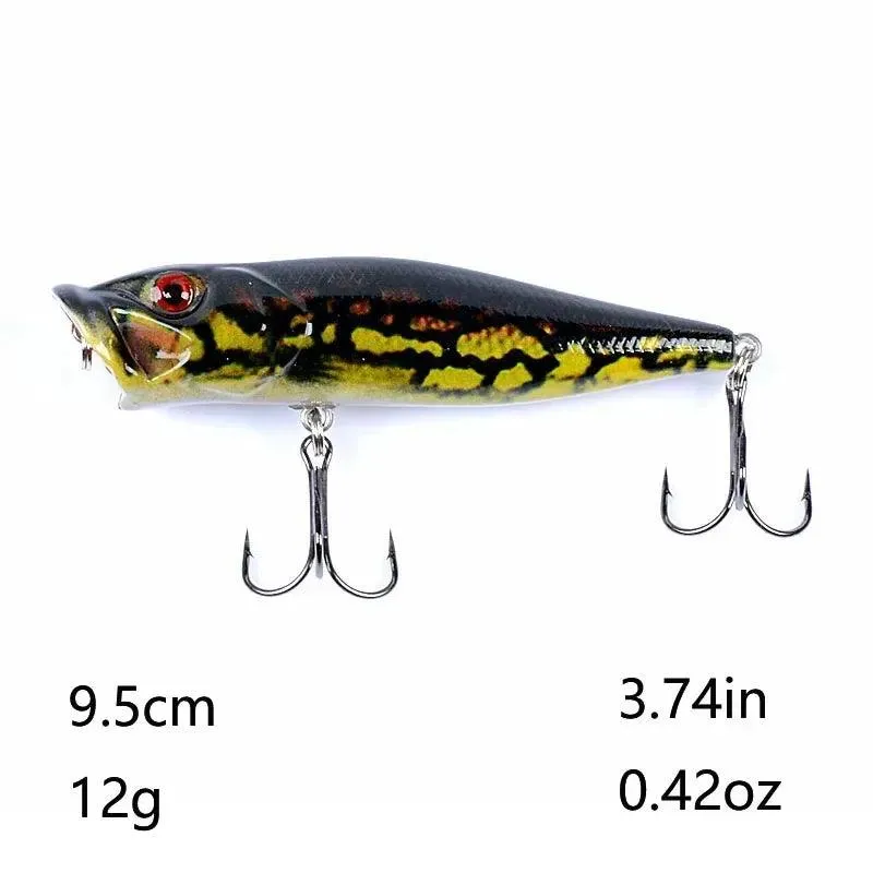 Popper Fishing Lure: Topwater Action for Freshwater and Saltwater Fish (Single Lure)