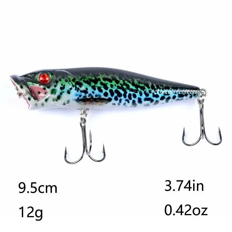 Popper Fishing Lure: Topwater Action for Freshwater and Saltwater Fish (Single Lure)