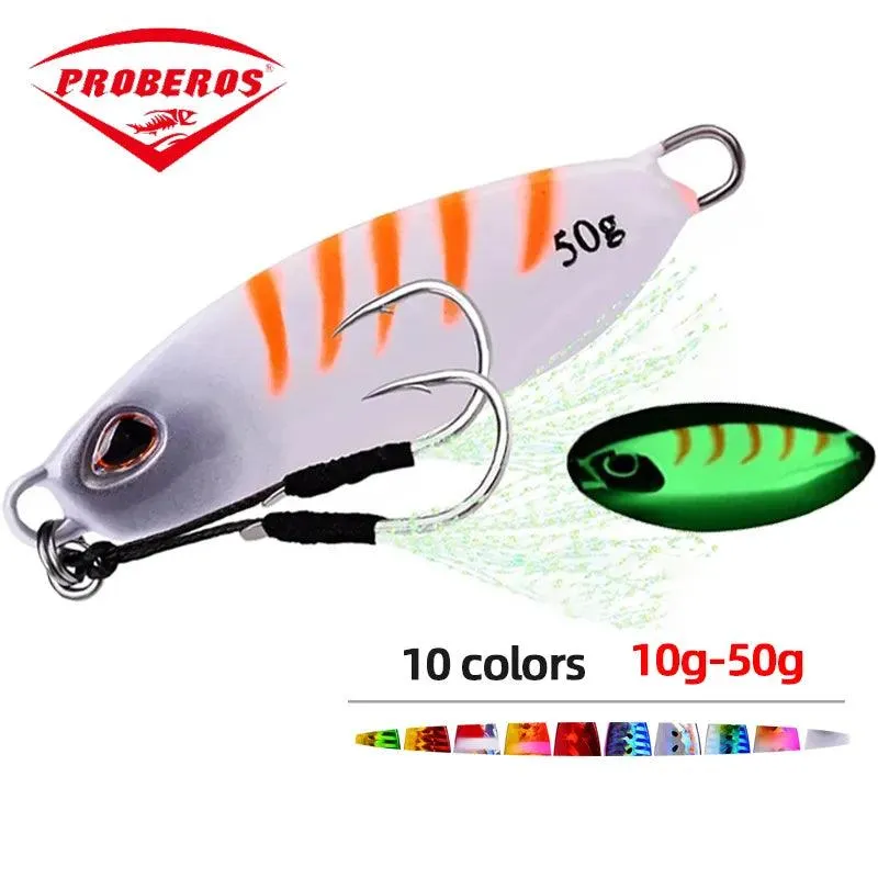 PRO BEROS Big Jig Fishing Lures (10-50g): Heavy Duty for Saltwater & Bass