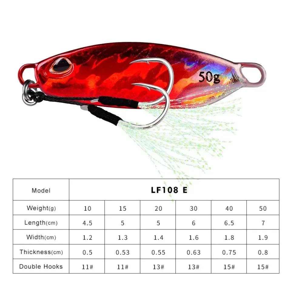 PRO BEROS Big Jig Fishing Lures (10-50g): Heavy Duty for Saltwater & Bass