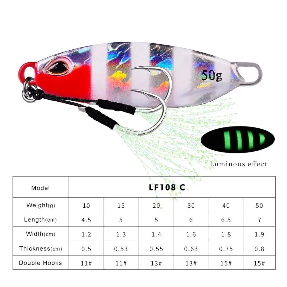 PRO BEROS Big Jig Fishing Lures (10-50g): Heavy Duty for Saltwater & Bass