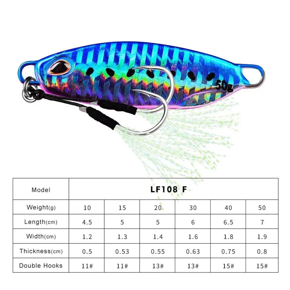 PRO BEROS Big Jig Fishing Lures (10-50g): Heavy Duty for Saltwater & Bass