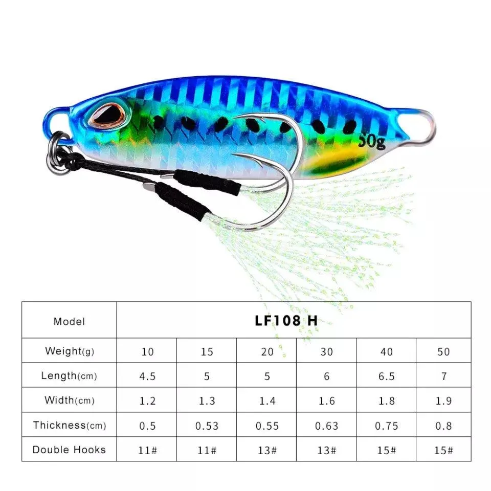 PRO BEROS Big Jig Fishing Lures (10-50g): Heavy Duty for Saltwater & Bass