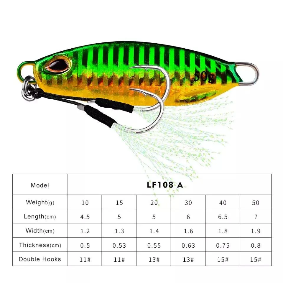 PRO BEROS Big Jig Fishing Lures (10-50g): Heavy Duty for Saltwater & Bass