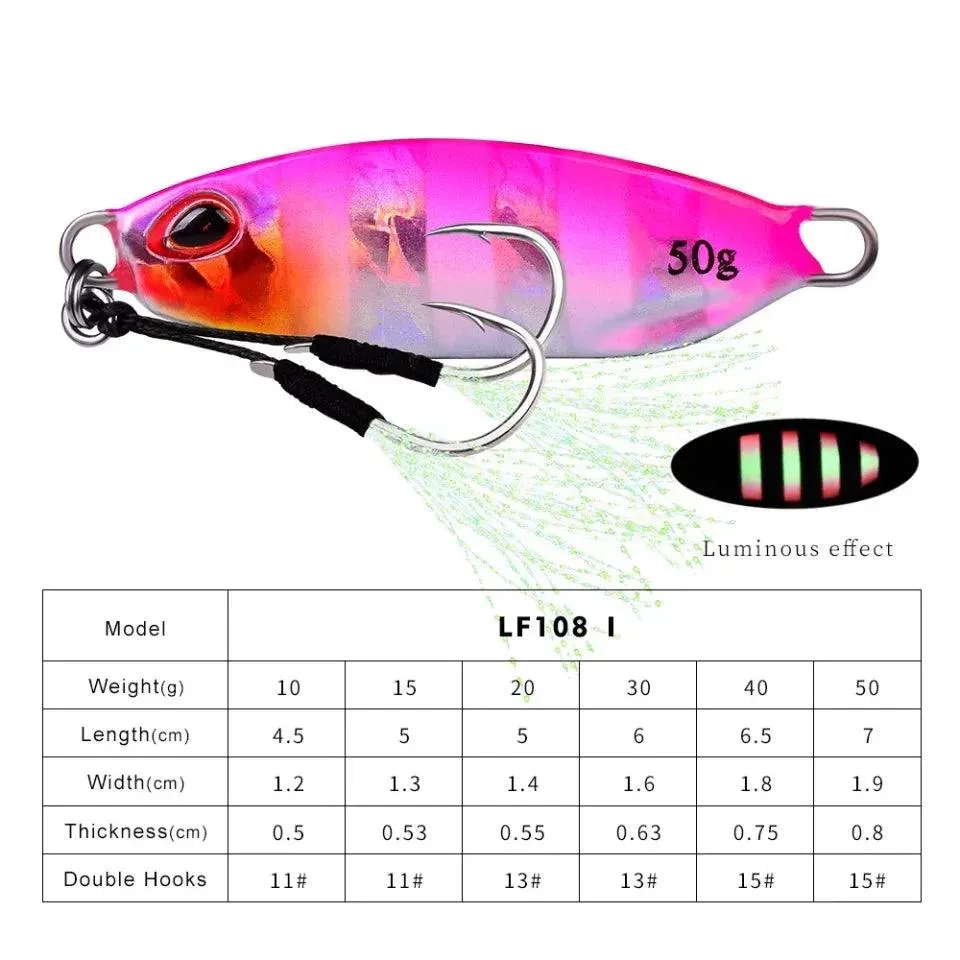 PRO BEROS Big Jig Fishing Lures (10-50g): Heavy Duty for Saltwater & Bass