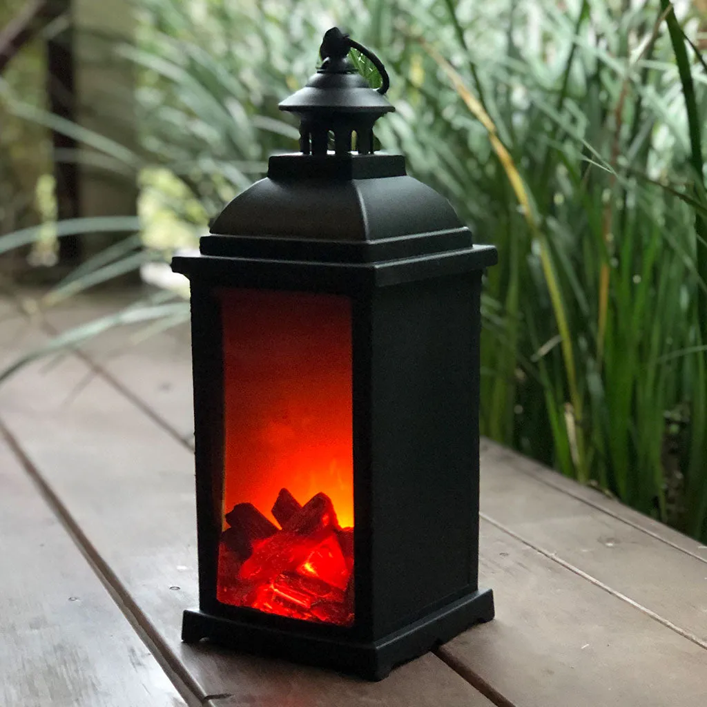 SALE - Large Battery Operated Fireplace Lantern