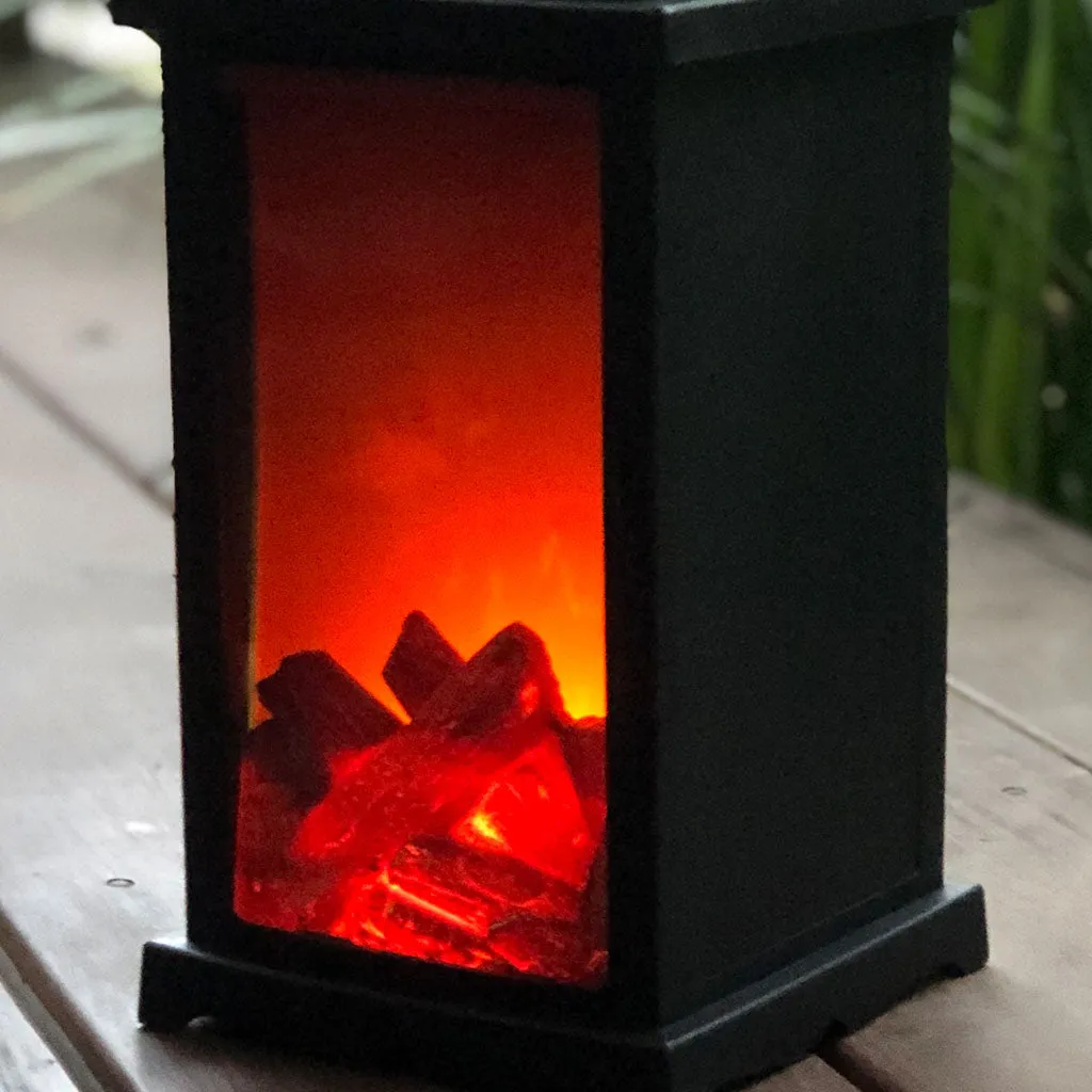 SALE - Large Battery Operated Fireplace Lantern