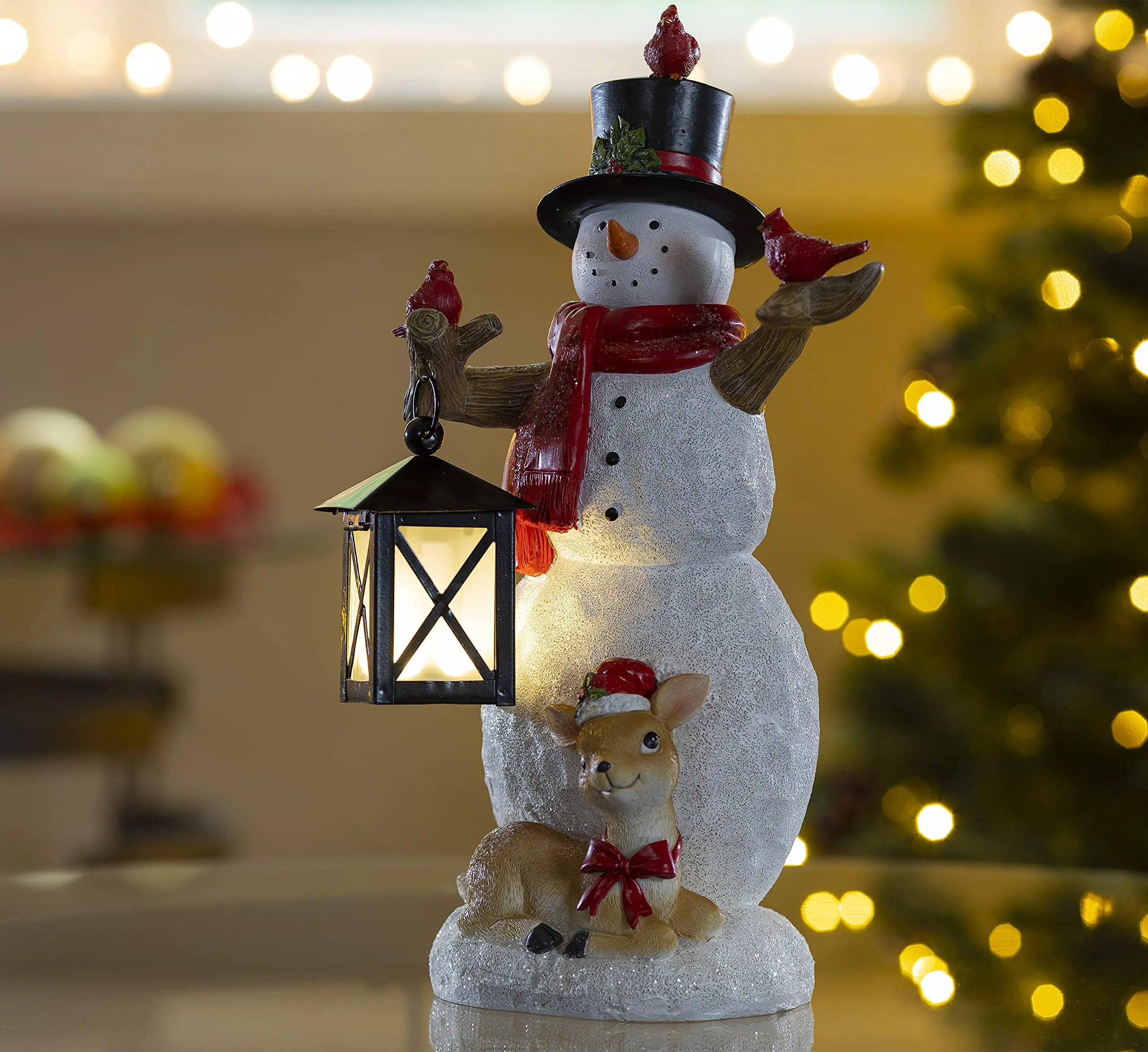 Vp Home Christmas Snowman And Friends With Led Lantern