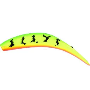 Yakima Bait Flatfish X-4 - Fire Tiger 2-1/2" Treble Hooks