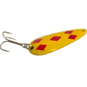 Yellow Red Len Thompson Spoon Lure 5/8 oz